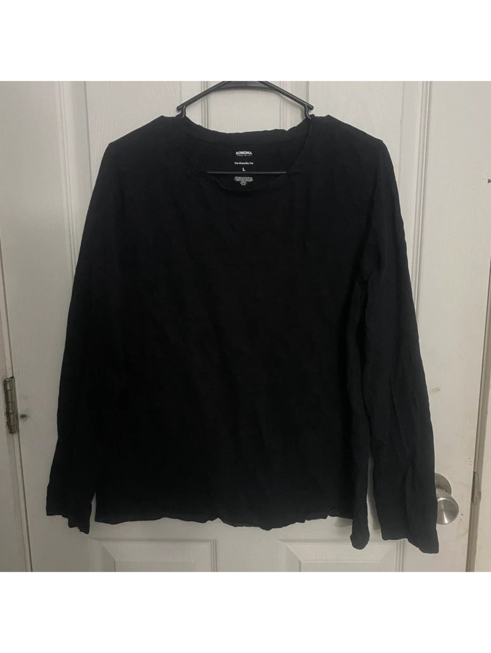 Black long sleeves top sonoma womens L